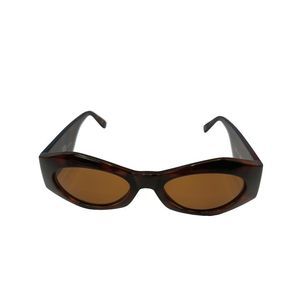 Versace Vintage Brown Frame Gold Madusa Sunglasses
